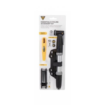 Topeak Essentials Cycling Accessory Kit (Pump + Multi Tool + Tyre Levers)